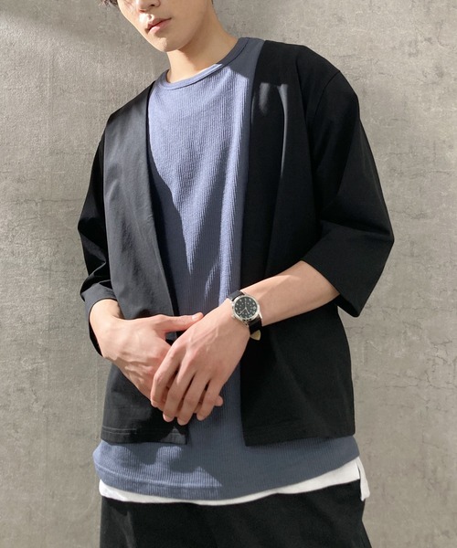 NAVY（ネイビー）の「半袖Tシャツ（Tシャツ/カットソー・メンズ・ホワイト/ブラック/オリーブ/カーキ/ネイビー/ベージュ・S/M/L/XL/XXL）」の18枚目の写真
