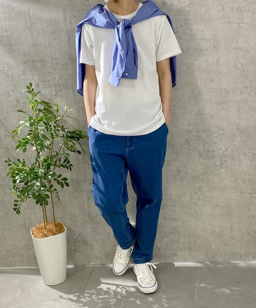 NAVY（ネイビー）の「半袖Tシャツ（Tシャツ/カットソー・メンズ・ホワイト/ブラック/オリーブ/カーキ/ネイビー/ベージュ・S/M/L/XL/XXL）」の20枚目の写真
