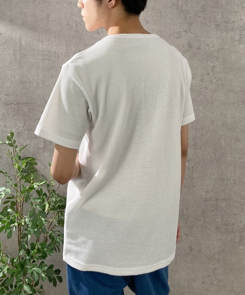NAVY（ネイビー）の「半袖Tシャツ（Tシャツ/カットソー・メンズ・ホワイト/ブラック/オリーブ/カーキ/ネイビー/ベージュ・S/M/L/XL/XXL）」の21枚目の写真