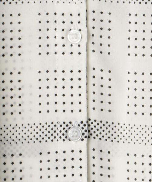 closet story(クローゼットストーリー)の「<closet story>ドット×チェック Vネックブラウス(シャツ/ブラウス・レディース・ホワイト/ライム/ネイビー・FREE)」の6枚目の写真