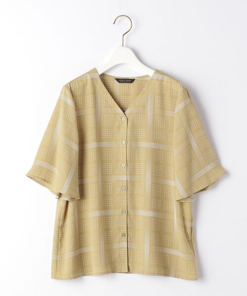 closet story(クローゼットストーリー)の「<closet story>ドット×チェック Vネックブラウス(シャツ/ブラウス・レディース・ホワイト/ライム/ネイビー・FREE)」の20枚目の写真