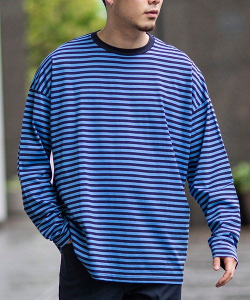 JOINT WORKS(ジョイントワークス)の「2ハイショクピッチロングスリーブTシャツ(Tシャツ/カットソー・メンズ・ホワイト/ブラウン/ブルー系その他・MEDIUM/LARGE)」の3枚目の写真