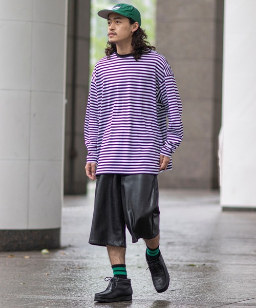 JOINT WORKS(ジョイントワークス)の「2ハイショクピッチロングスリーブTシャツ(Tシャツ/カットソー・メンズ・ホワイト/ブラウン/ブルー系その他・MEDIUM/LARGE)」の5枚目の写真