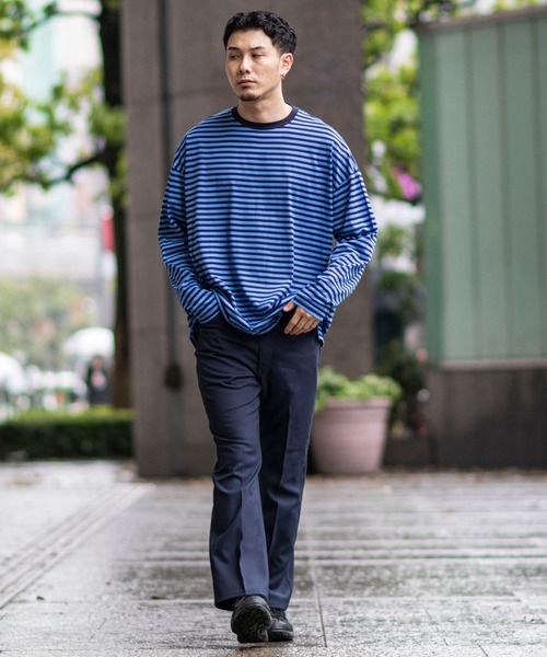 JOINT WORKS(ジョイントワークス)の「2ハイショクピッチロングスリーブTシャツ(Tシャツ/カットソー・メンズ・ホワイト/ブラウン/ブルー系その他・MEDIUM/LARGE)」の4枚目の写真