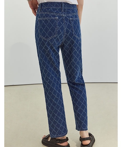 Fano Studios（ファノ ストゥディオズ）の「【Fano Studios】Diamond check straight denim FC21K057（デニムパンツ・レディース・ブルー・S/M/L）」の8枚目の写真