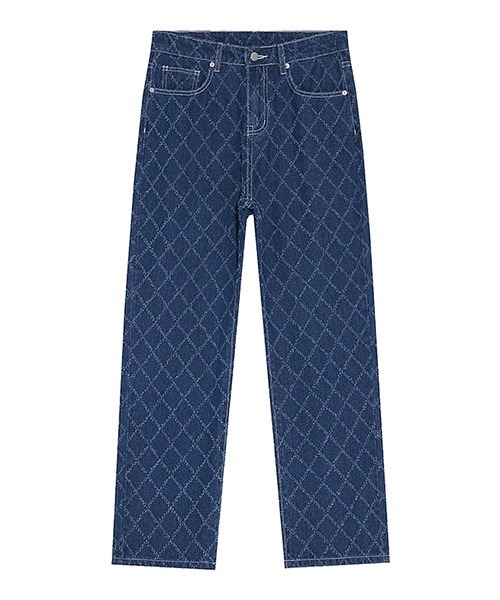Fano Studios（ファノ ストゥディオズ）の「【Fano Studios】Diamond check straight denim FC21K057（デニムパンツ・レディース・ブルー・S/M/L）」の10枚目の写真