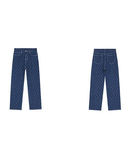Fano Studios（ファノ ストゥディオズ）の「【Fano Studios】Diamond check straight denim FC21K057（デニムパンツ・レディース・ブルー・S/M/L）」の13枚目の写真