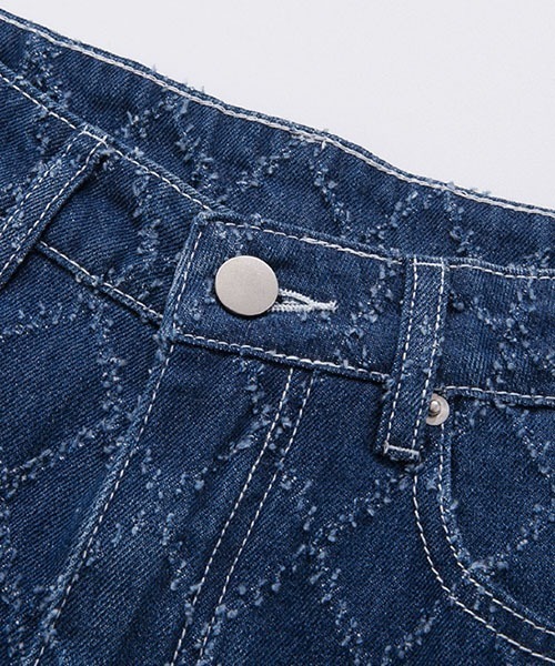 Fano Studios（ファノ ストゥディオズ）の「【Fano Studios】Diamond check straight denim FC21K057（デニムパンツ・レディース・ブルー・S/M/L）」の12枚目の写真