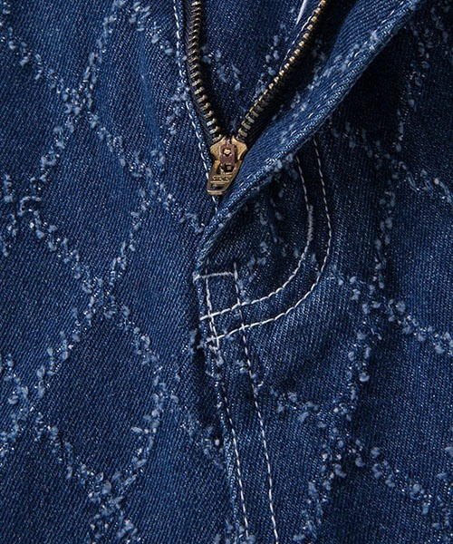 Fano Studios（ファノ ストゥディオズ）の「【Fano Studios】Diamond check straight denim FC21K057（デニムパンツ・レディース・ブルー・S/M/L）」の5枚目の写真