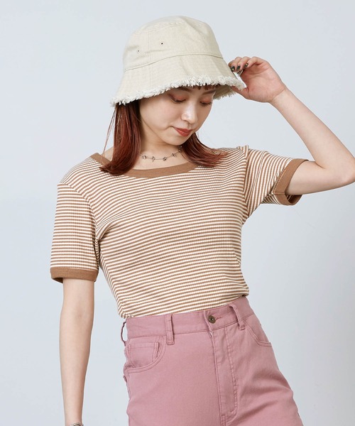 セール 配色パイピングボーダーtリンガーシャツ Tシャツ カットソー Mikke ミッケ のファッション通販 Zozotown