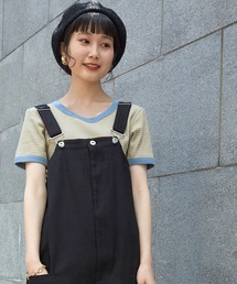 mikke | 配色パイピングボーダーTシャツ(Tシャツ/カットソー)