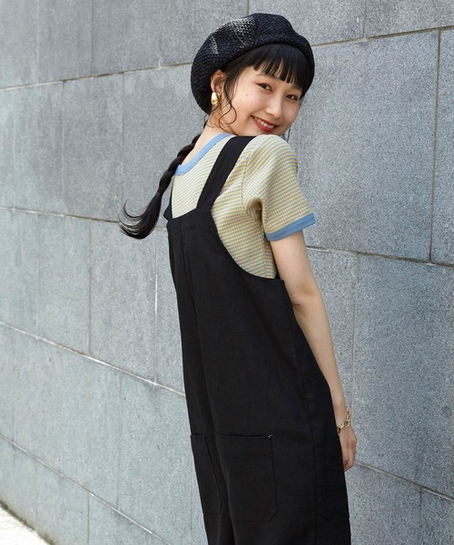 mikke（ミッケ）の「配色パイピングボーダーTリンガーシャツ（Tシャツ/カットソー・レディース・ベージュ/ピンク/ブルー・FREE）」の15枚目の写真