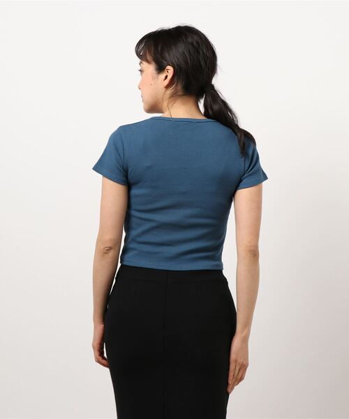 one way（ワンウェイ）の「【oneway Jeans】キーネックテレコトップス（Tシャツ/カットソー・レディース・ライトグレー/ホワイト/ライトブルー/ブラック/オレンジ・FREE）」の8枚目の写真