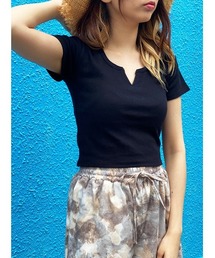 one way | キーネックテレコトップス(Tシャツ/カットソー)