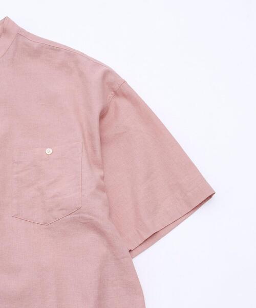 coen(コーエン)の「ヨクバリネン・バンドカラーショートスリーブシャツ(シャツ/ブラウス・メンズ・ホワイト/ピンク/ベージュ/コバルトブルー・MEDIUM/X-LARGE/LARGE/SMALL)」の22枚目の写真