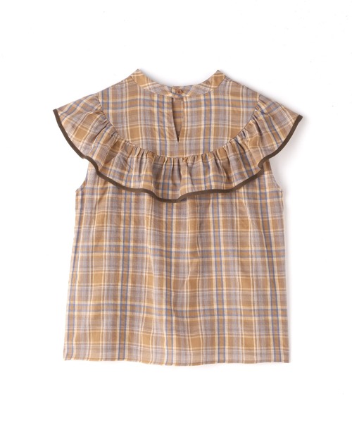 FREE'S MART(フリーズマート)の「フリルヨークチェックノースリブラウス(シャツ/ブラウス・レディース・ホワイト系その他/ベージュ系その他/パープル系その他・FREE)」の6枚目の写真