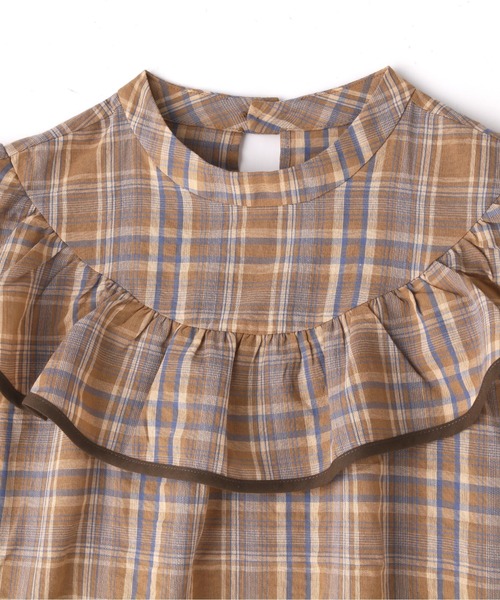 FREE'S MART(フリーズマート)の「フリルヨークチェックノースリブラウス(シャツ/ブラウス・レディース・ホワイト系その他/ベージュ系その他/パープル系その他・FREE)」の7枚目の写真