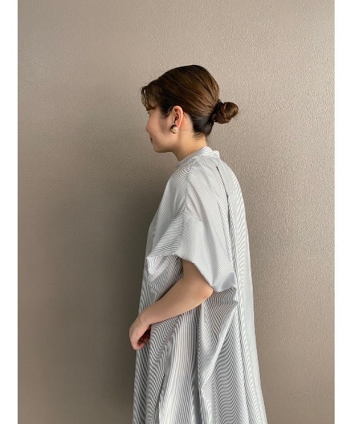 BEARDSLEY（ビアズリー）の「合繊シャツチュニック（ワンピース・レディース・スカイブルー/チャコールグレー・FREE）」の14枚目の写真