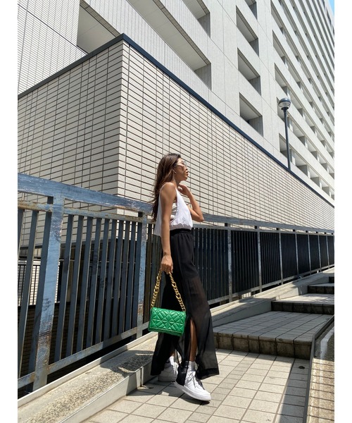 EGOIST（エゴイスト）の「バックドレープタンクトップ（タンクトップ・レディース・ライトブラウン/ブラック/ホワイト・FREE）」の21枚目の写真