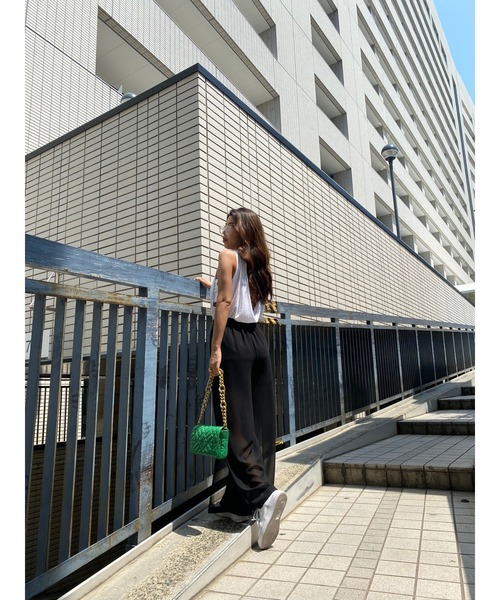 EGOIST（エゴイスト）の「バックドレープタンクトップ（タンクトップ・レディース・ライトブラウン/ブラック/ホワイト・FREE）」の19枚目の写真