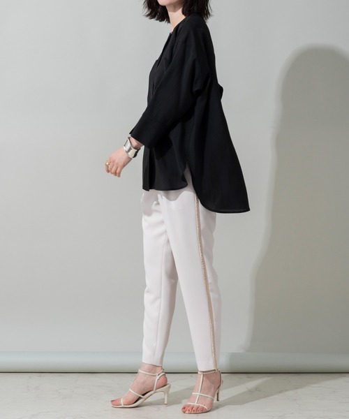 EUCLAID（エウクレイド）の「配色サイドラインパンツ（スラックス・レディース・オフホワイト/ベージュ・36/38/40）」の14枚目の写真