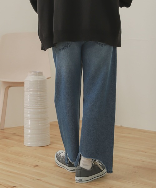 SENSE OF PLACE by URBAN RESEARCH（センスオブプレイスバイアーバンリサーチ）の「『セットアップ対応』ダメージデニムクロップドパンツ（デニムパンツ・メンズ・ブラック/インディゴブルー・MEDIUM/LARGE）」の14枚目の写真