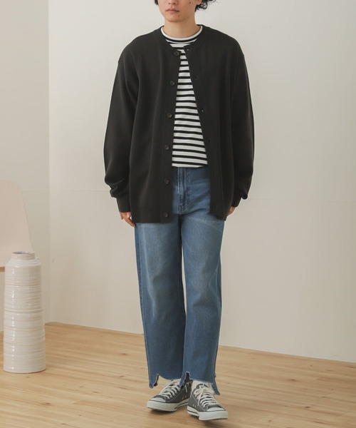 SENSE OF PLACE by URBAN RESEARCH（センスオブプレイスバイアーバンリサーチ）の「『セットアップ対応』ダメージデニムクロップドパンツ（デニムパンツ・メンズ・ブラック/インディゴブルー・MEDIUM/LARGE）」の3枚目の写真