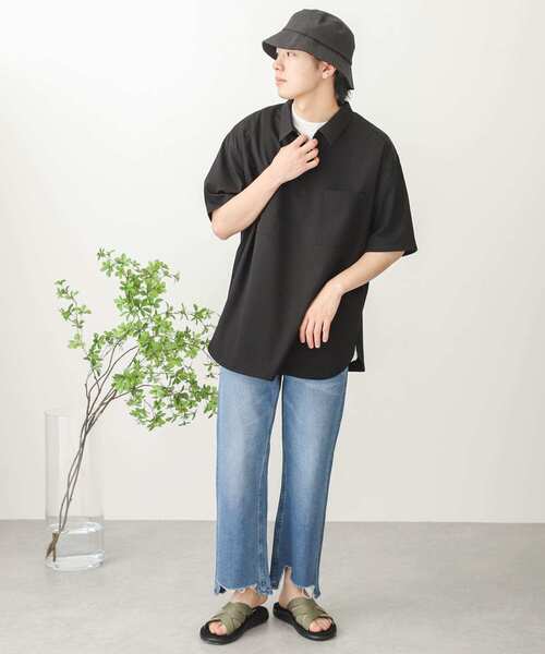 SENSE OF PLACE by URBAN RESEARCH（センスオブプレイスバイアーバンリサーチ）の「『セットアップ対応』ダメージデニムクロップドパンツ（デニムパンツ・メンズ・ブラック/インディゴブルー・MEDIUM/LARGE）」の6枚目の写真