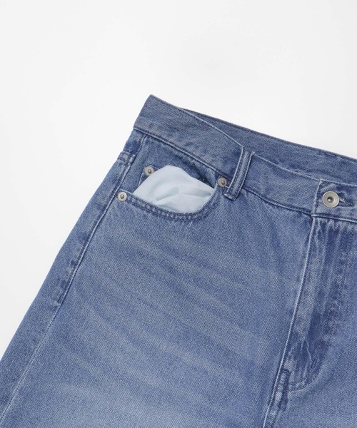SENSE OF PLACE by URBAN RESEARCH（センスオブプレイスバイアーバンリサーチ）の「『セットアップ対応』ダメージデニムクロップドパンツ（デニムパンツ・メンズ・ブラック/インディゴブルー・MEDIUM/LARGE）」の18枚目の写真