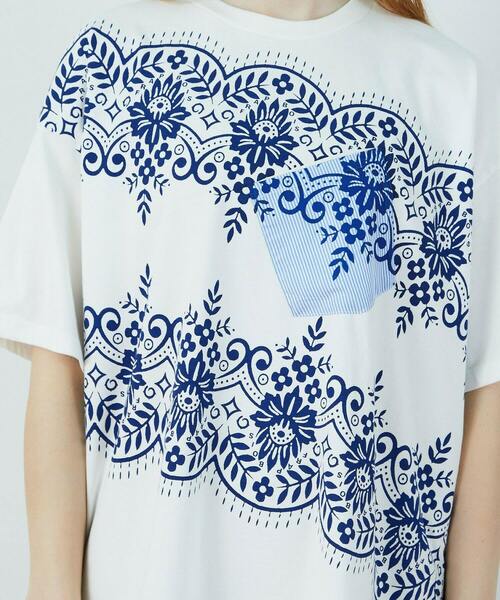 FRAPBOIS（フラボア）の「ストーバーＴ（Tシャツ/カットソー・レディース・ホワイト/ブラック・1/2）」の19枚目の写真