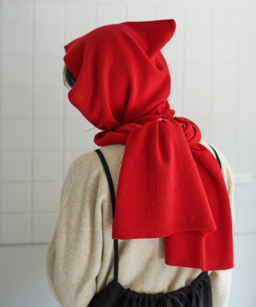 bulle de savon（ビュルデサボン）の「赤ずきん　ストール（ストール/ショール・レディース・ホワイト/ブラウン/レッド/イエロー・FREE）」の10枚目の写真