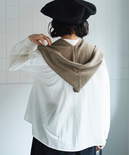 bulle de savon（ビュルデサボン）の「赤ずきん　ストール（ストール/ショール・レディース・ホワイト/ブラウン/レッド/イエロー・FREE）」の6枚目の写真