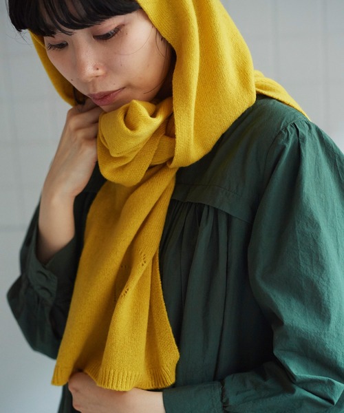 bulle de savon（ビュルデサボン）の「赤ずきん　ストール（ストール/ショール・レディース・ホワイト/ブラウン/レッド/イエロー・FREE）」の7枚目の写真