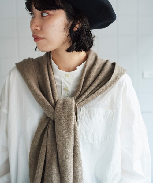 bulle de savon（ビュルデサボン）の「赤ずきん　ストール（ストール/ショール・レディース・ホワイト/ブラウン/レッド/イエロー・FREE）」の18枚目の写真