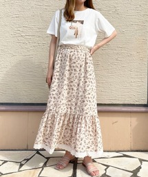裾レース花柄スカート【ZOZOTOWN限定アイテム】