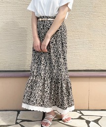 裾レース花柄スカート【ZOZOTOWN限定アイテム】