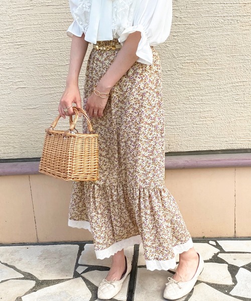 apres jour(アプレジュール)の「裾レース花柄スカート【ZOZOTOWN限定アイテム】(スカート・レディース・ブラック系その他/ベージュ/ピンクベージュ/アイボリー・MEDIUM/SMALL/X-LARGE)」の18枚目の写真