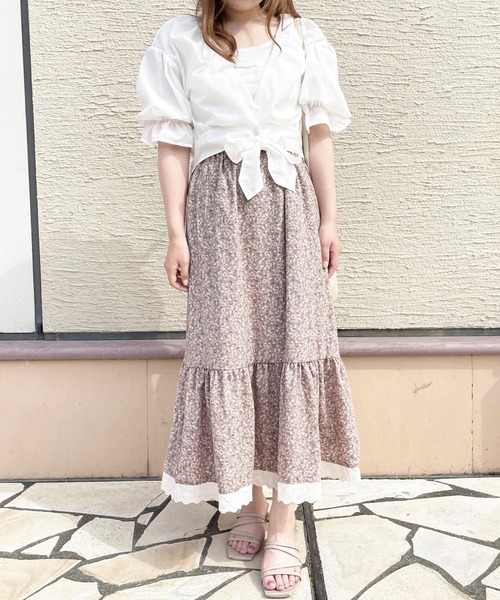 apres jour(アプレジュール)の「裾レース花柄スカート【ZOZOTOWN限定アイテム】(スカート・レディース・ブラック系その他/ベージュ/ピンクベージュ/アイボリー・MEDIUM/SMALL/X-LARGE)」の11枚目の写真