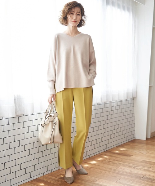 ROPE' PICNIC(ロペピクニック)の「マシュマロニットVネックプルオーバー(ニット/セーター・レディース・ブラック/サックスブルー/ベージュ系その他/ピンク系その他・38)」の10枚目の写真