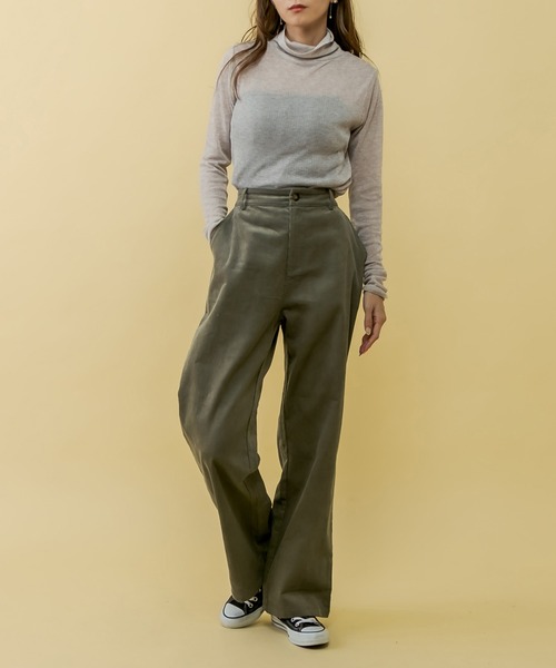 RASVOA（ラスボア）の「【セットアップ着用可】コーデュロイストレートパンツ（その他パンツ・レディース・ブラック/カーキ/アイボリー・FREE）」の12枚目の写真