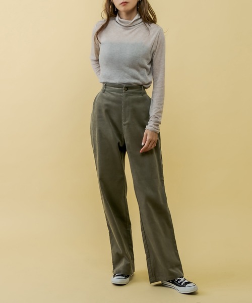 RASVOA（ラスボア）の「【セットアップ着用可】コーデュロイストレートパンツ（その他パンツ・レディース・ブラック/カーキ/アイボリー・FREE）」の17枚目の写真