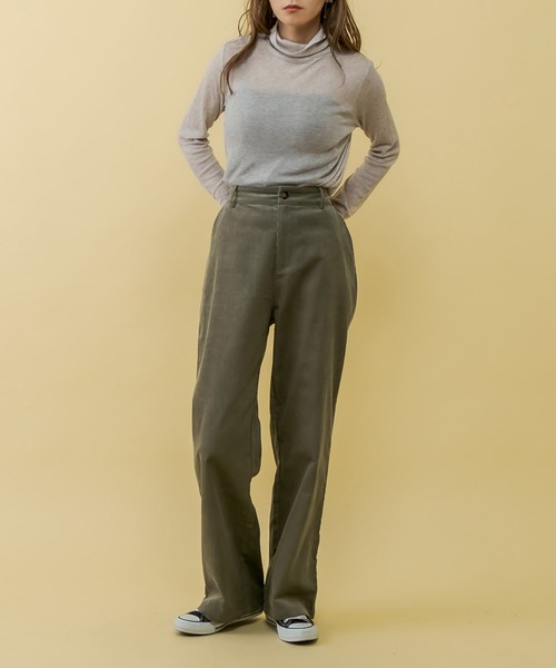 RASVOA（ラスボア）の「【セットアップ着用可】コーデュロイストレートパンツ（その他パンツ・レディース・ブラック/カーキ/アイボリー・FREE）」の7枚目の写真