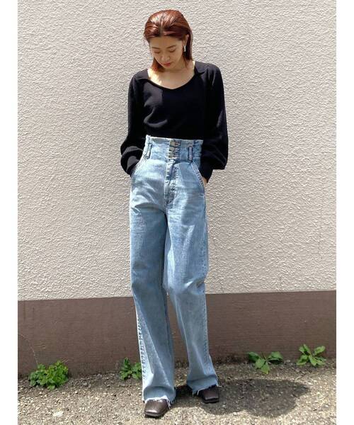 EMODA(エモダ)の「コンパクトパフニット(ニット/セーター・レディース・ブラック/ネイビー/グリーン/アイボリー・FREE)」の12枚目の写真