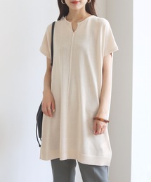 HER CLOSET | 【HERCLOSET】キーネックチュニックニット(ニット/セーター)