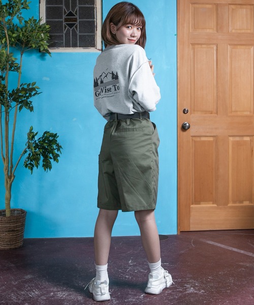 PairPair(ペアペア)の「バックマウンテンプリントTシャツ(ユニセックス)(Tシャツ/カットソー・レディース・スミクロ/オートミール/ネイビー・FREE)」の18枚目の写真