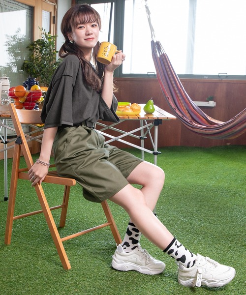 PairPair(ペアペア)の「バックマウンテンプリントTシャツ(ユニセックス)(Tシャツ/カットソー・レディース・スミクロ/オートミール/ネイビー・FREE)」の7枚目の写真