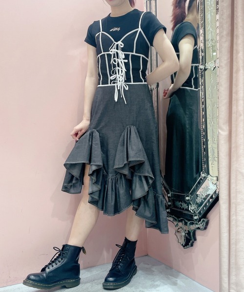 PAIN（ペイン）の「シアーナイロンリボンキャミソール（キャミソール・レディース・ブラック/ピンク/ブルー・FREE）」の8枚目の写真