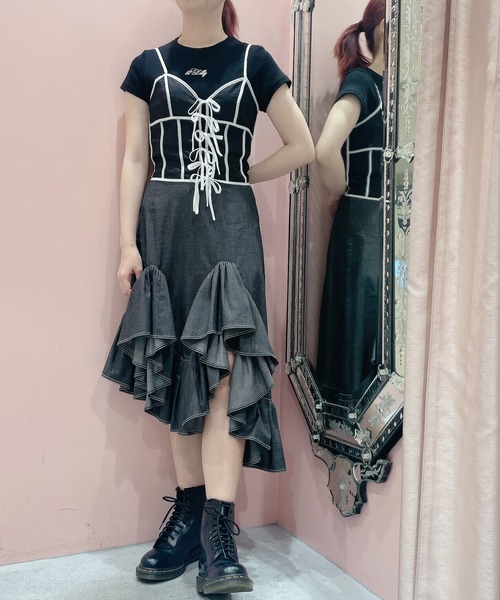 PAIN（ペイン）の「シアーナイロンリボンキャミソール（キャミソール・レディース・ブラック/ピンク/ブルー・FREE）」の9枚目の写真