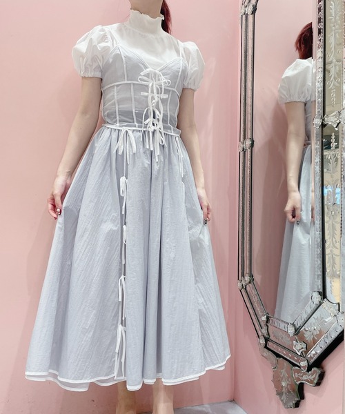 PAIN（ペイン）の「シアーナイロンリボンキャミソール（キャミソール・レディース・ブラック/ピンク/ブルー・FREE）」の5枚目の写真