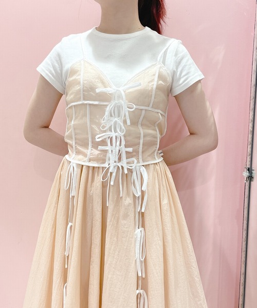 PAIN（ペイン）の「シアーナイロンリボンキャミソール（キャミソール・レディース・ブラック/ピンク/ブルー・FREE）」の20枚目の写真